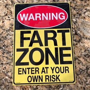 ▪️Metal Fart Zone Sign